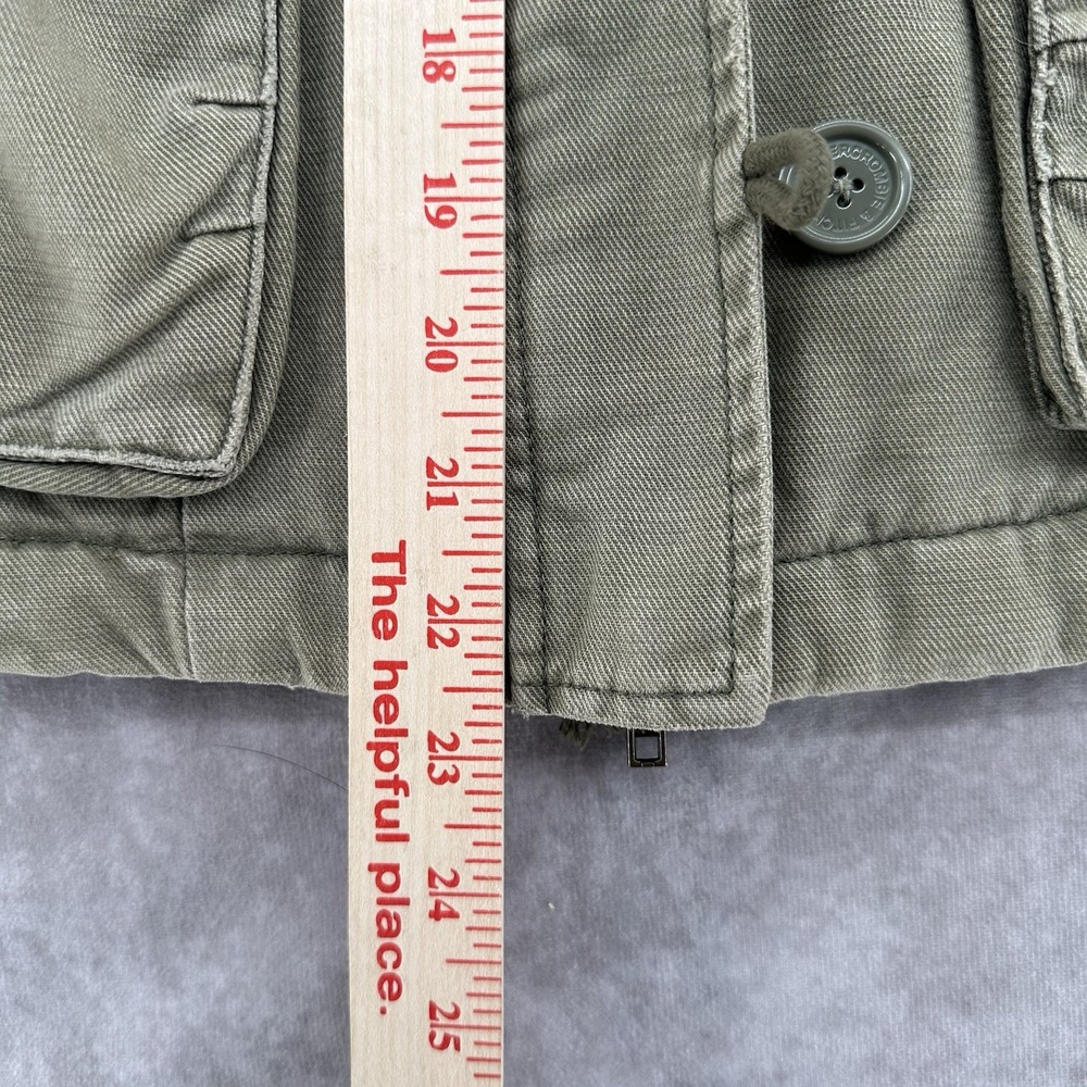 Vintage Abercrombie & Fitch Women's Green Olive Hooded Jacket Size L - Picture 4 of 11